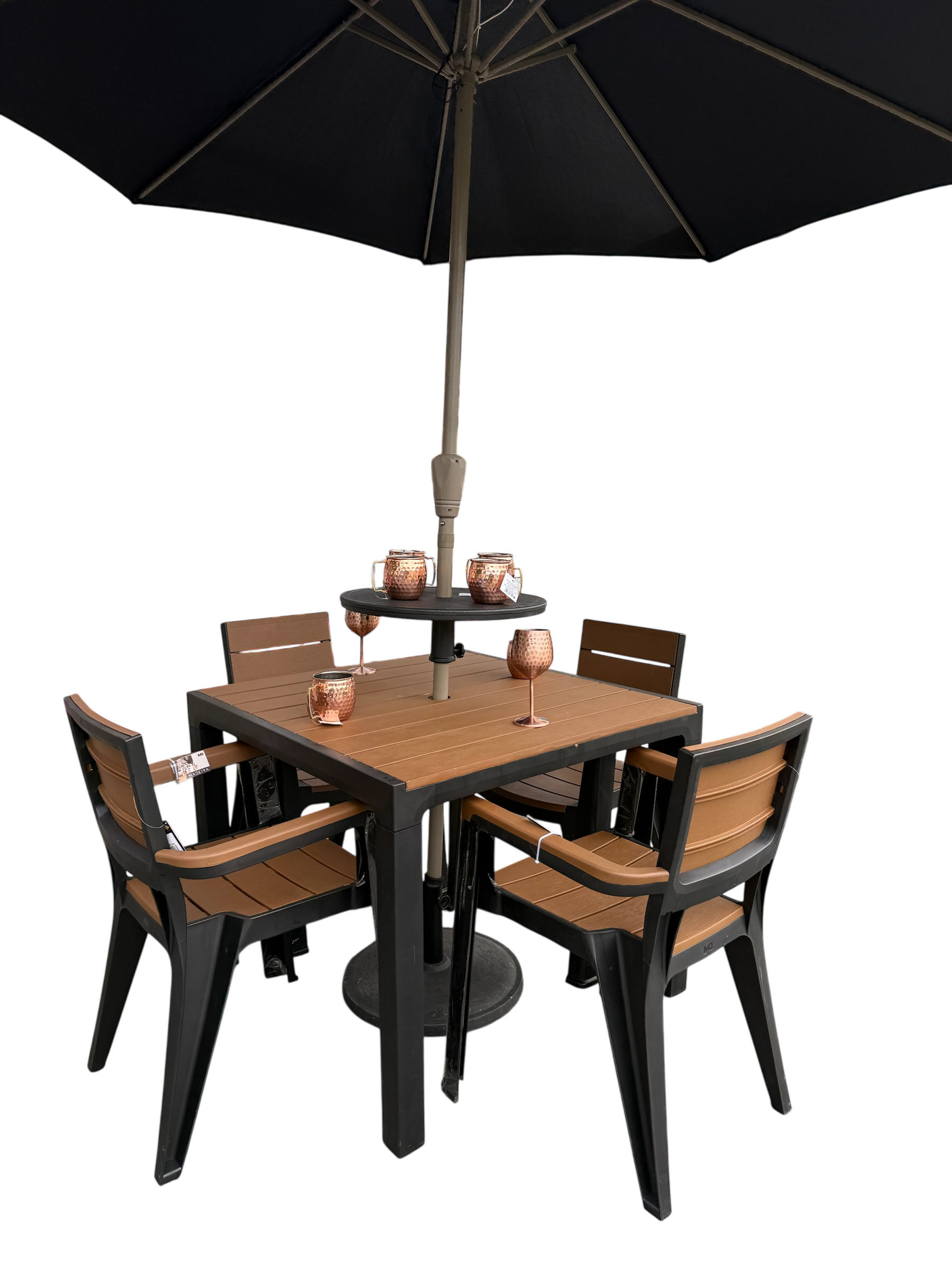 Juego de Comedor Madeira + Parasol Con Base