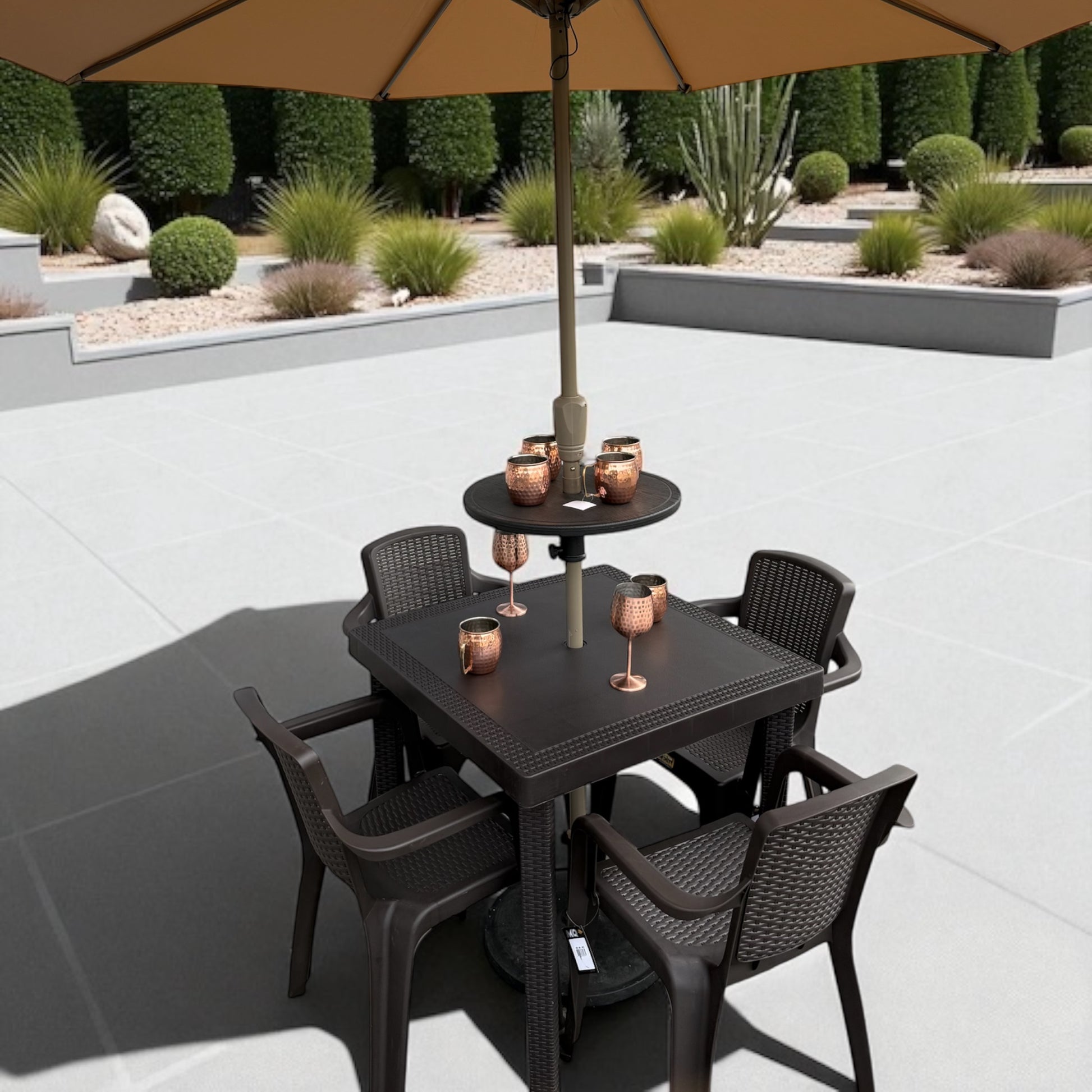 Juego de Comedor Infinity + Parasol Con Base