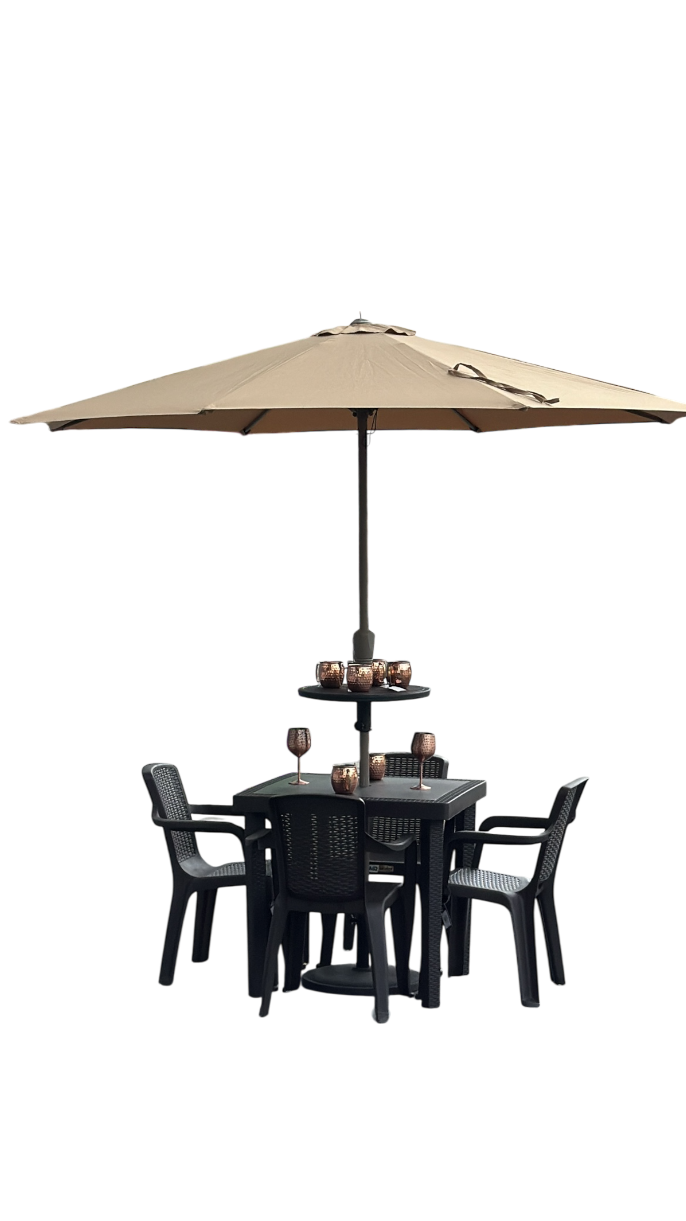 Juego de Comedor Infinity + Parasol Con Base