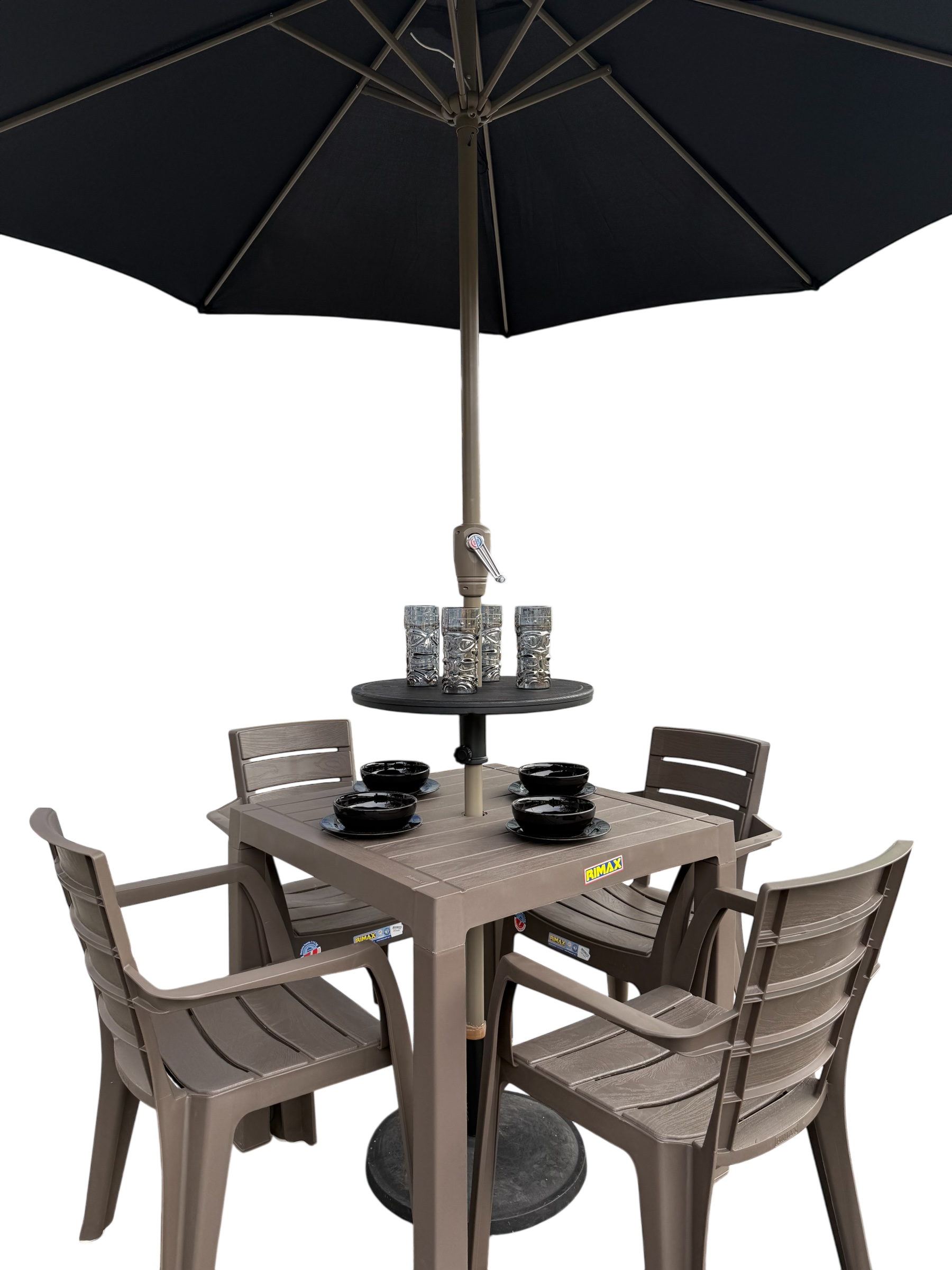Juego de Comedor Baru + Parasol Con Base