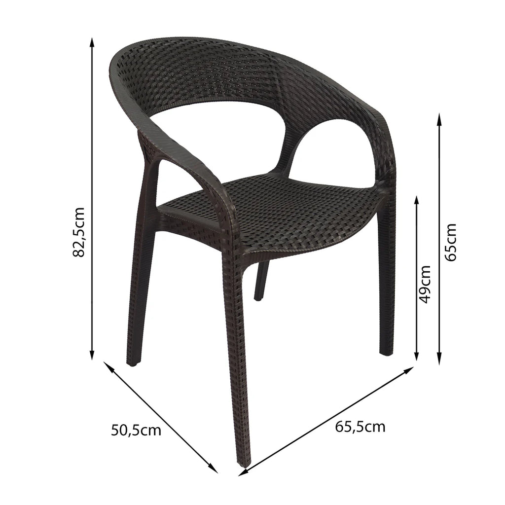 Silla Curve Para Exterior Rattan