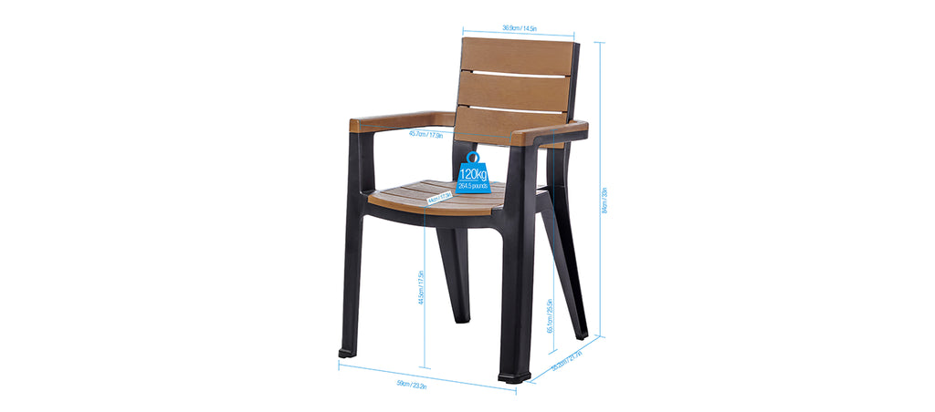 Set Cooler Table Capri + 2 Sillas Madeira