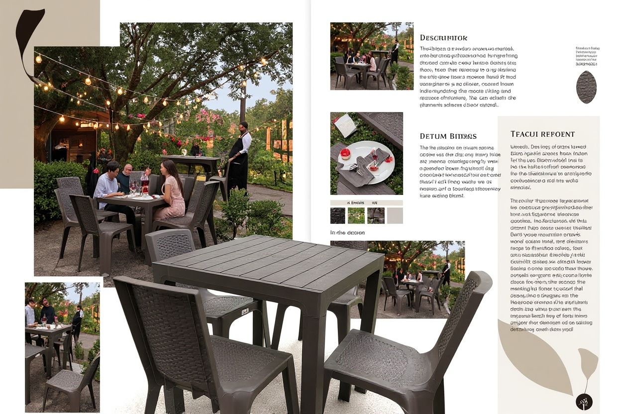 Juego De Comedor Plastico Montana Con Sillas Rattan