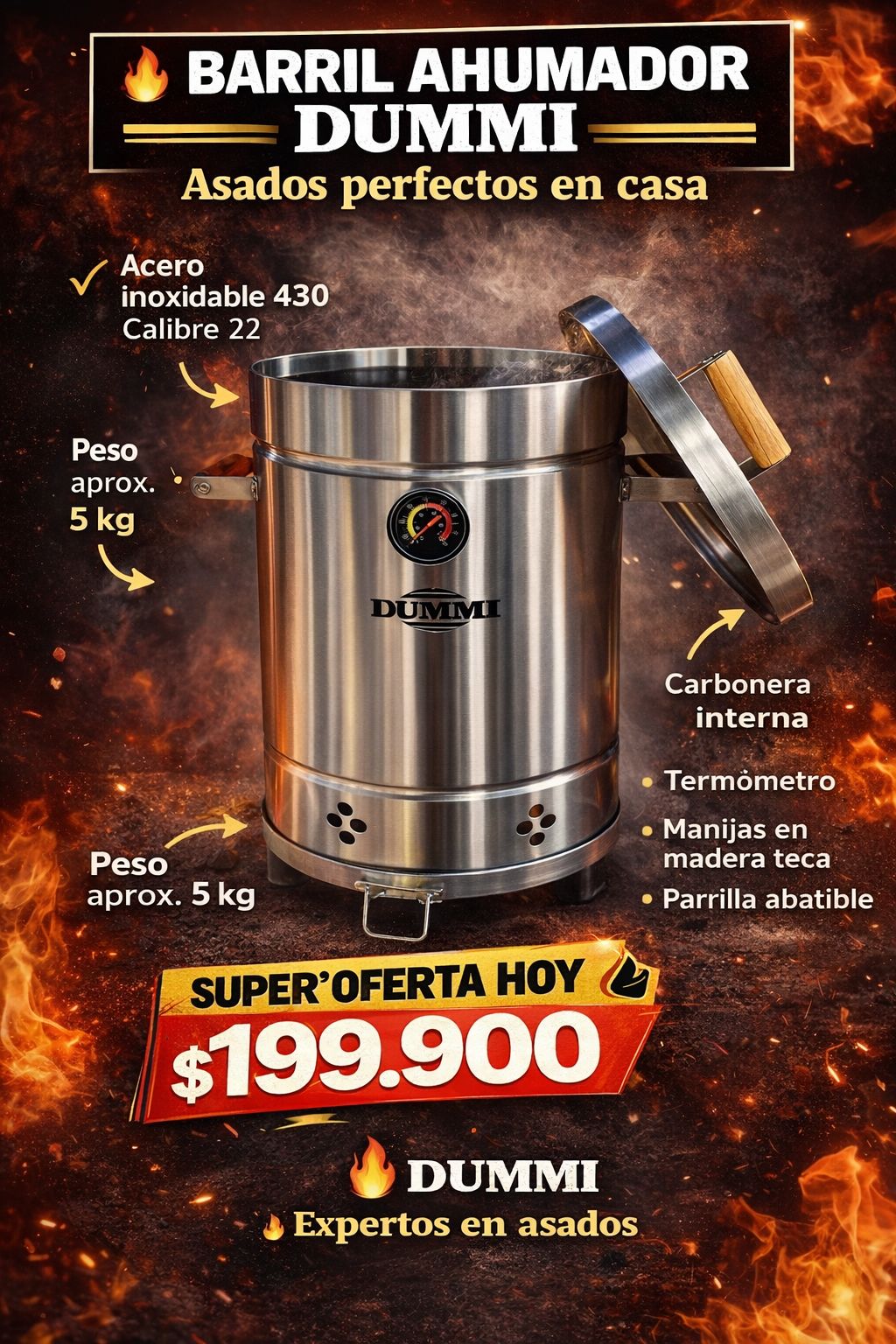Barril Ahumador - Dummi - 🚨Precio de Lanzamiento🎉