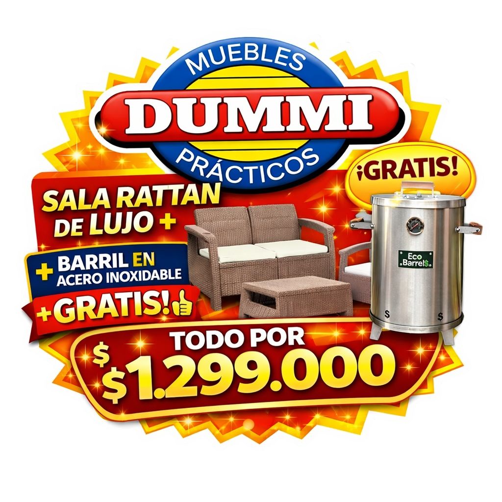 Juego De Sala Comfort Con Barril Asador de OBSEQUIO!