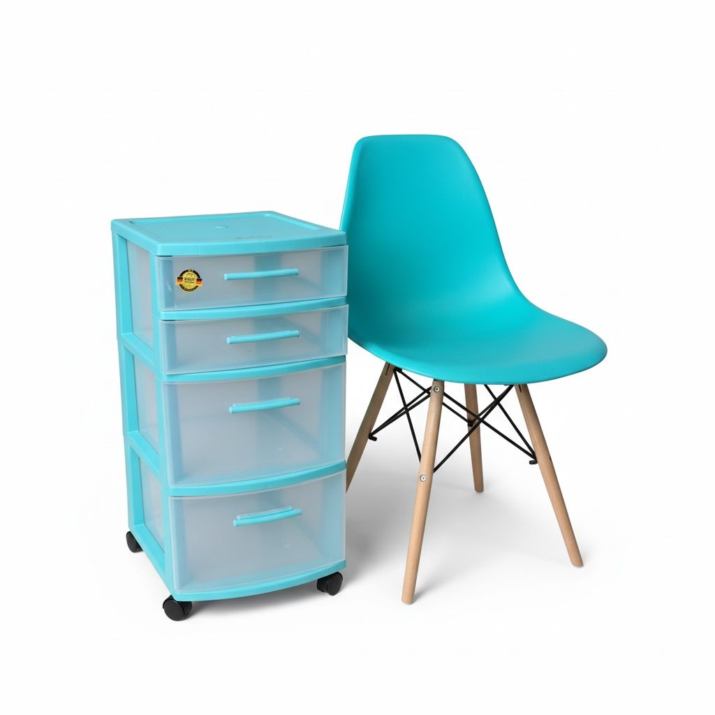 Combo Gavetero Con Silla Eames