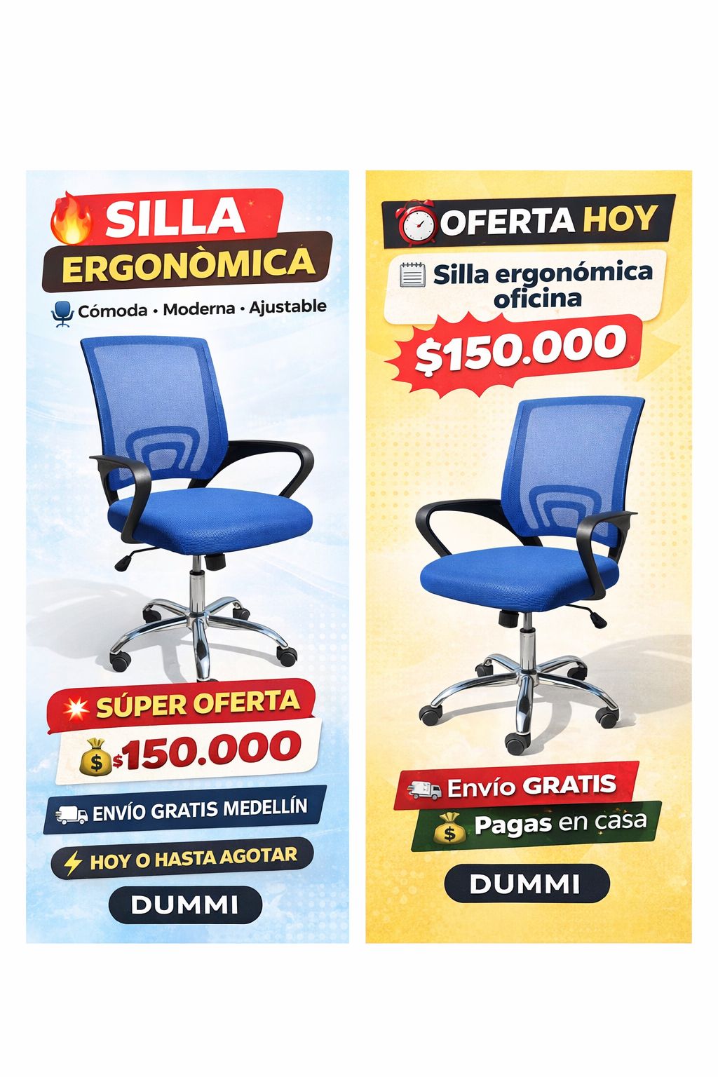 Oferta! Silla Secretarial Ergonomica Con Envio Gratis en Medellin