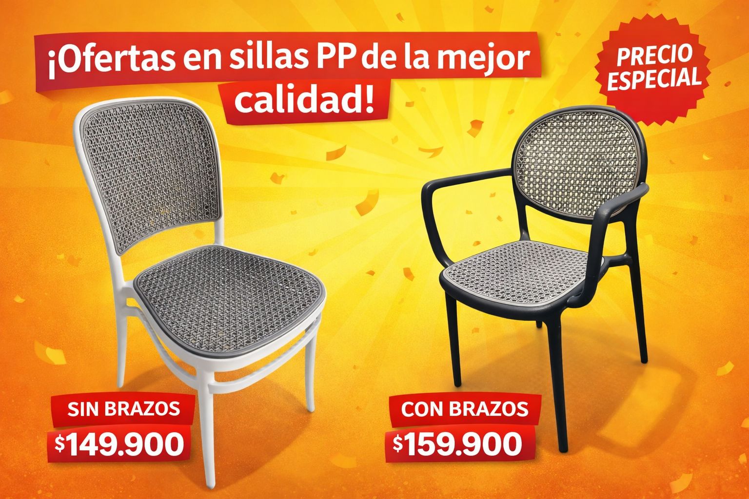 Silla PP Diseño Rattan Dummi