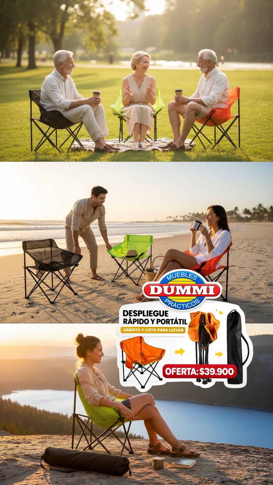 Silla Hamaca Plegable Portatil