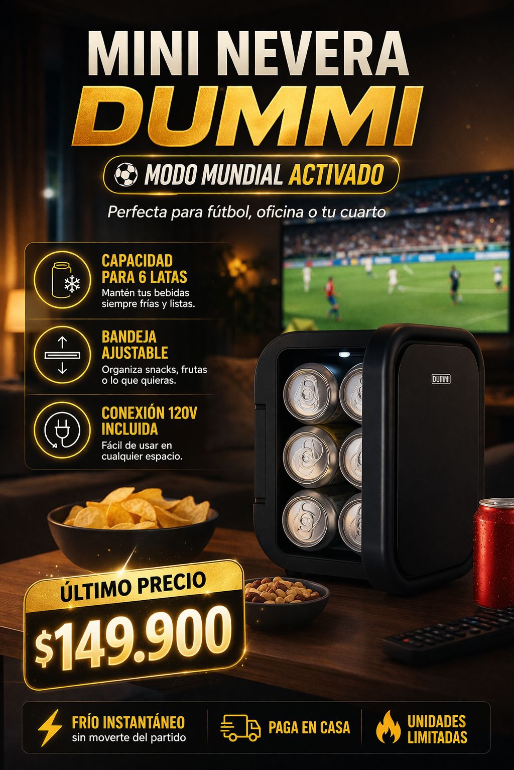 Mini Nevera Enfriador 4 Litros