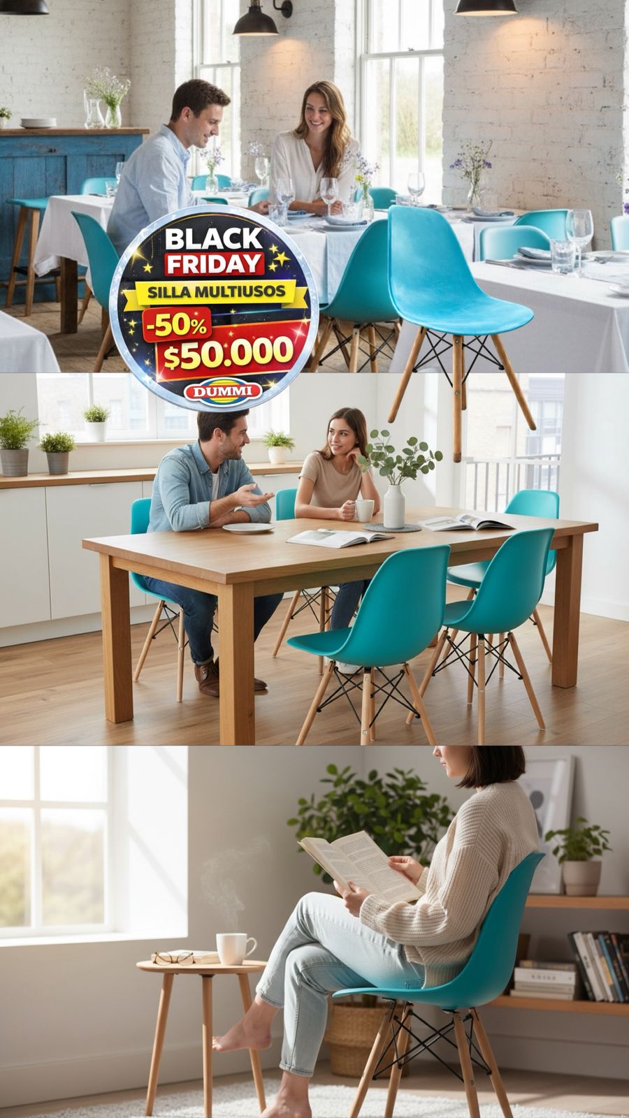 Super Oferta! Silla Eames Azul