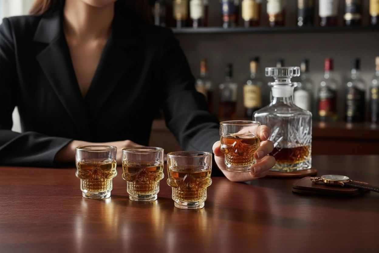 Set de Copas Calavera x6