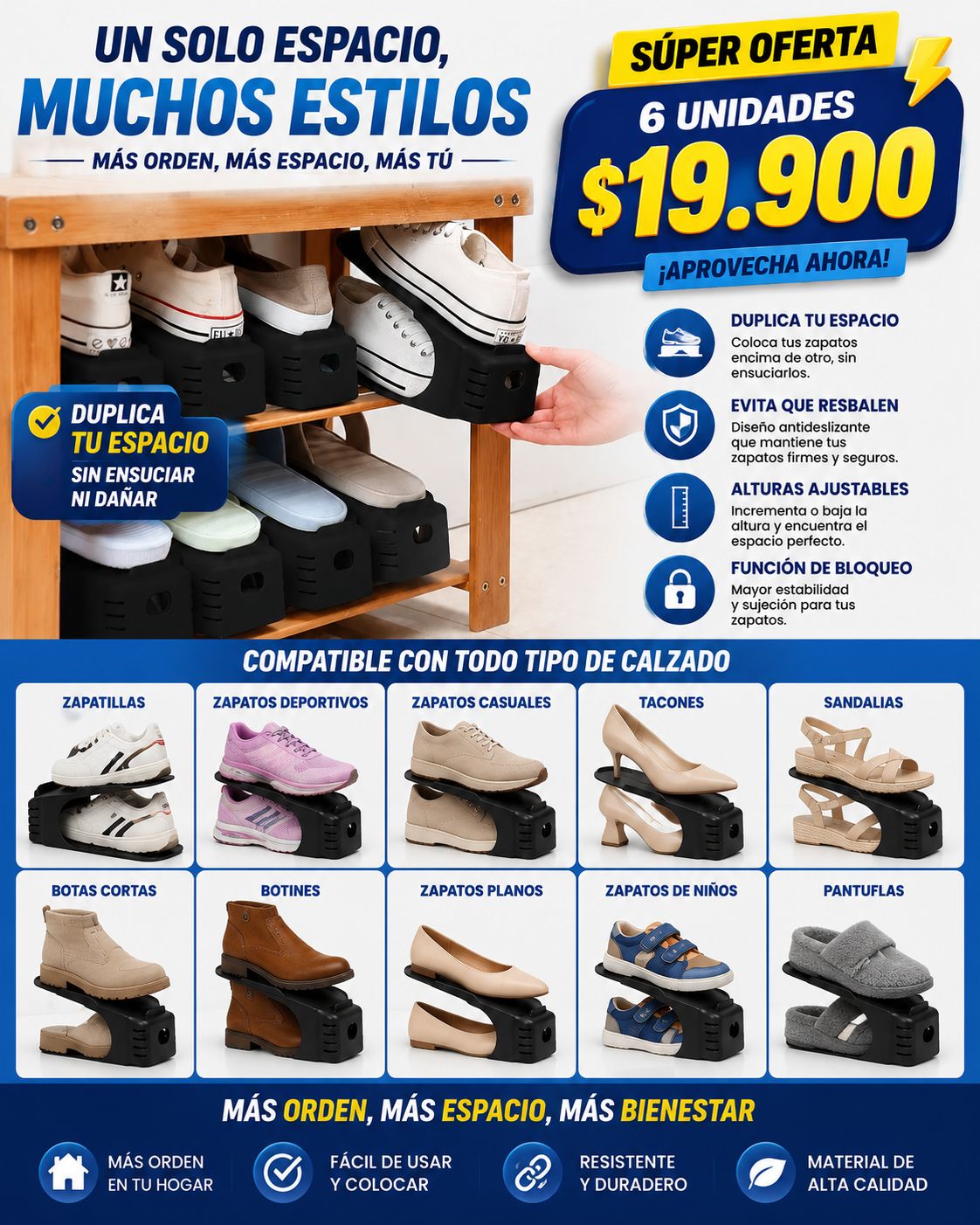 Zapatero Organizador - Pack X6