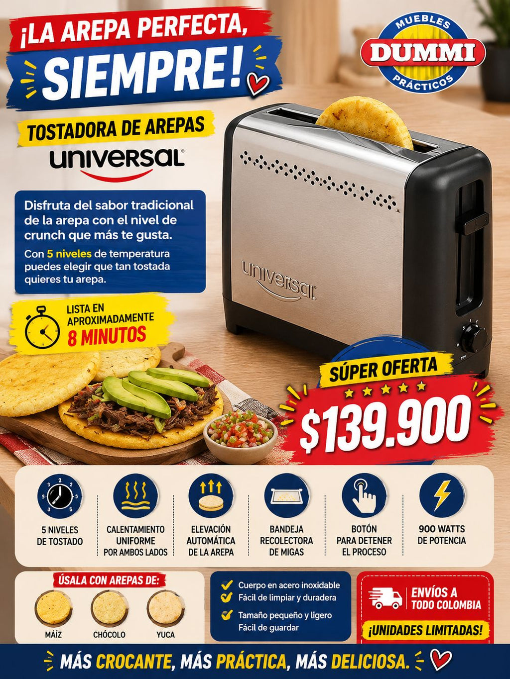 Tostador De Arepas Universal