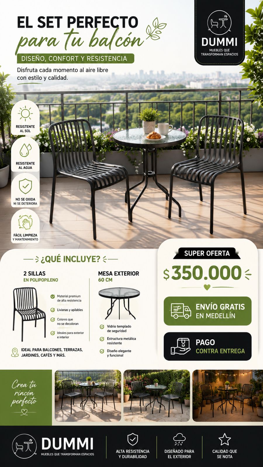 Set Perfecto de Balcon - Dummi