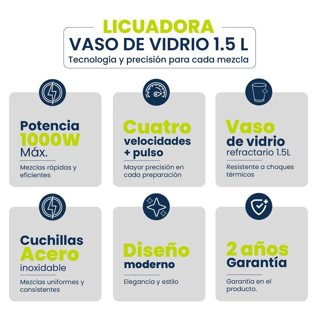 Combo Dummi - Licuadora Universal Vaso De Vidrio + Obsequi Vajilla en Melamina