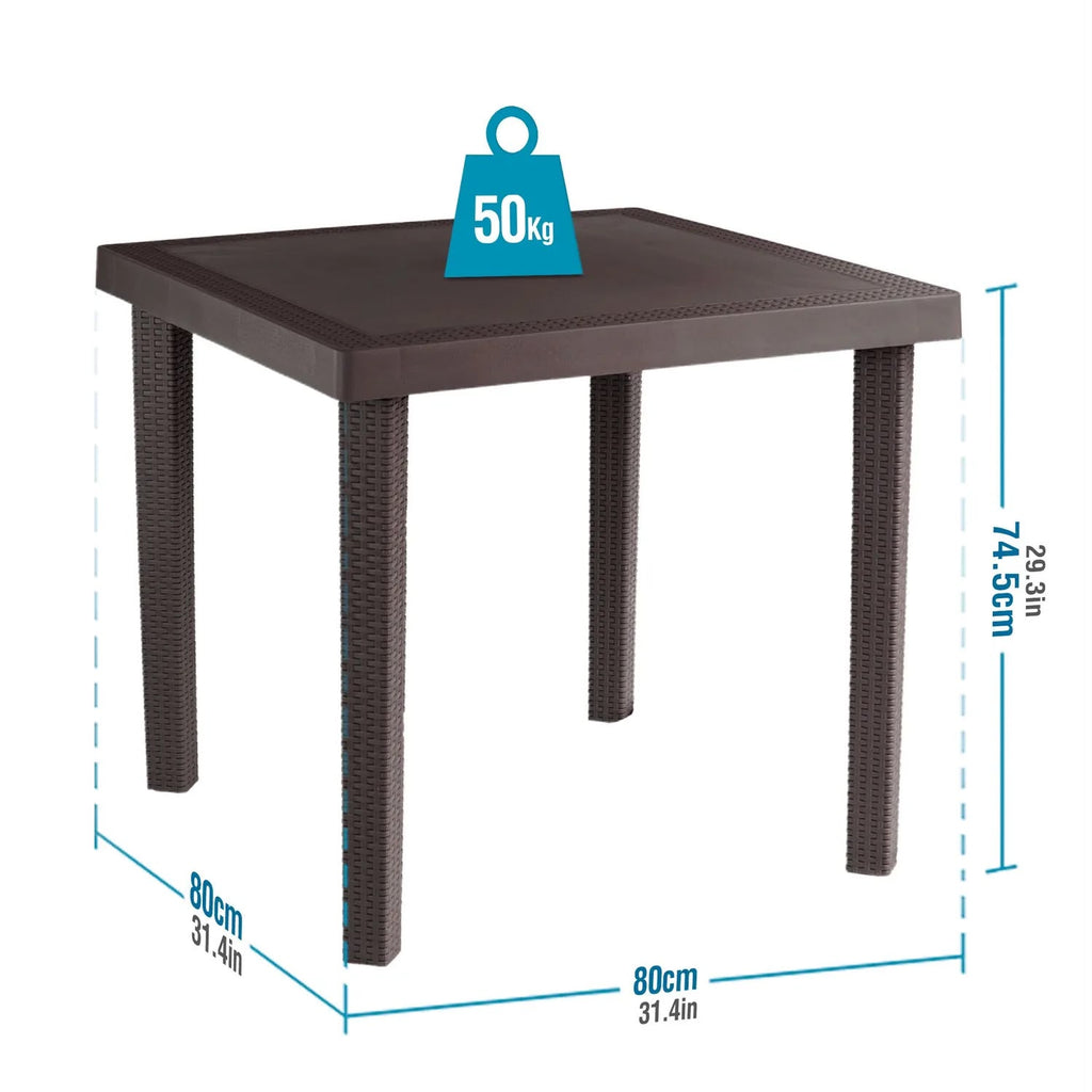 Oferta! Comedor Rattan Con 4 Sillas Dummi
