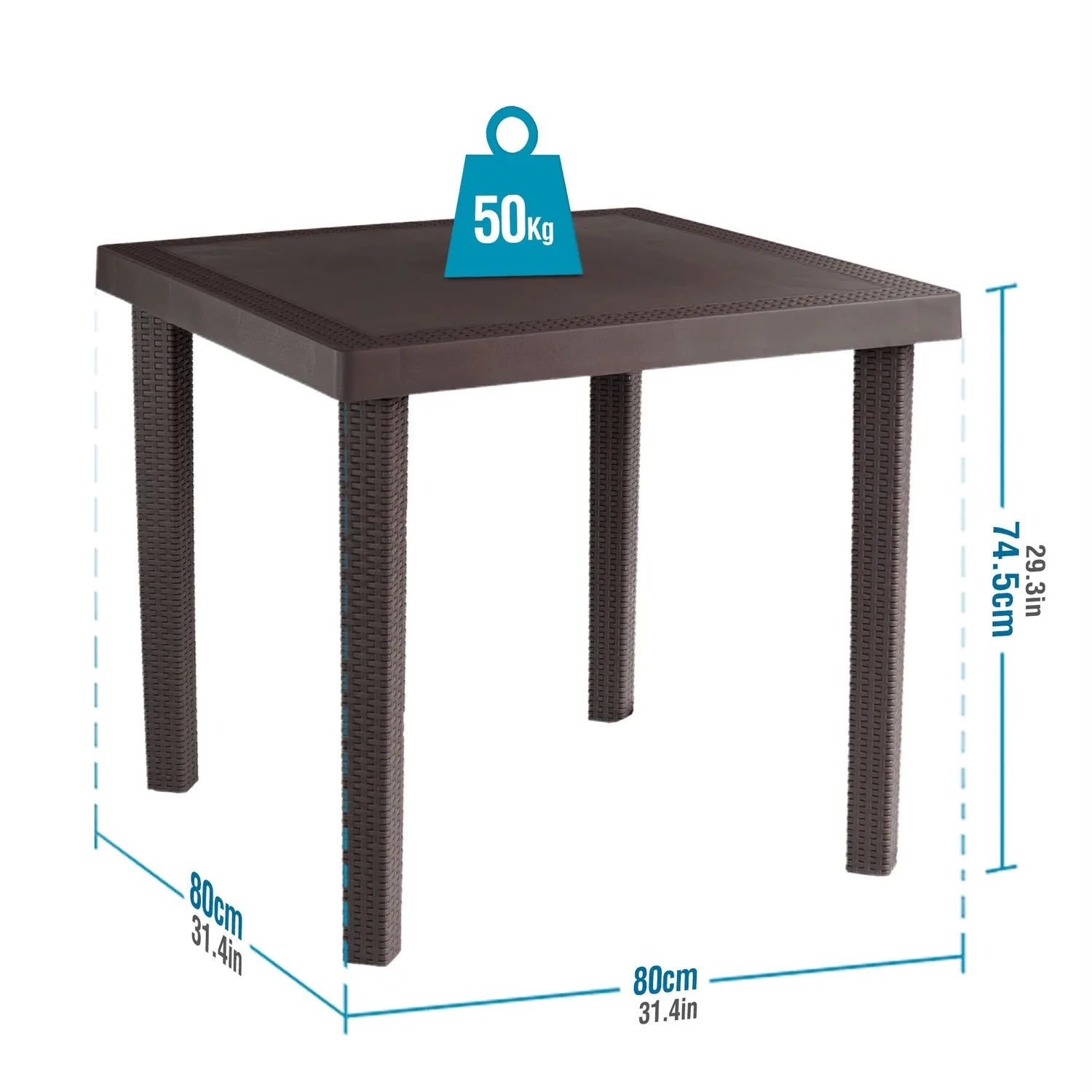 Oferta! Comedor Rattan Con 4 Sillas Dummi