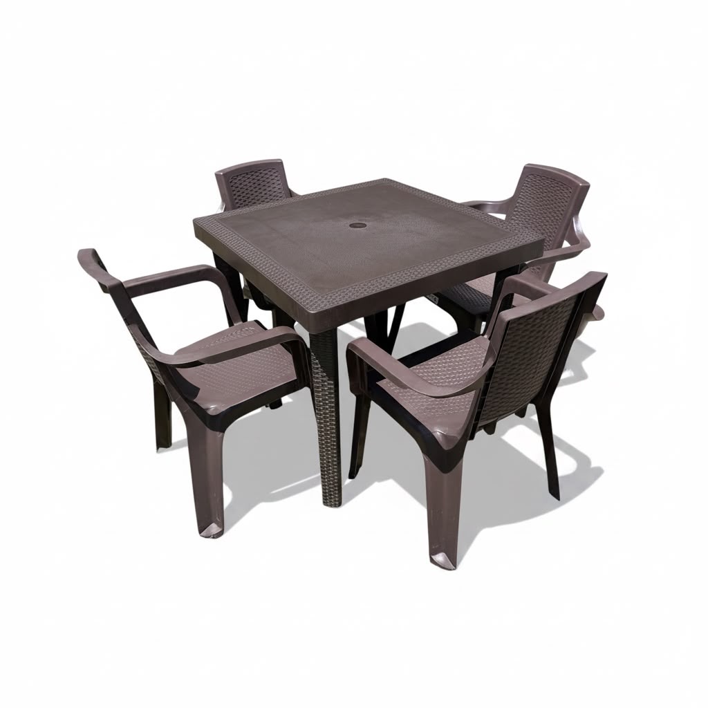 Oferta! Comedor Rattan Con 4 Sillas Dummi
