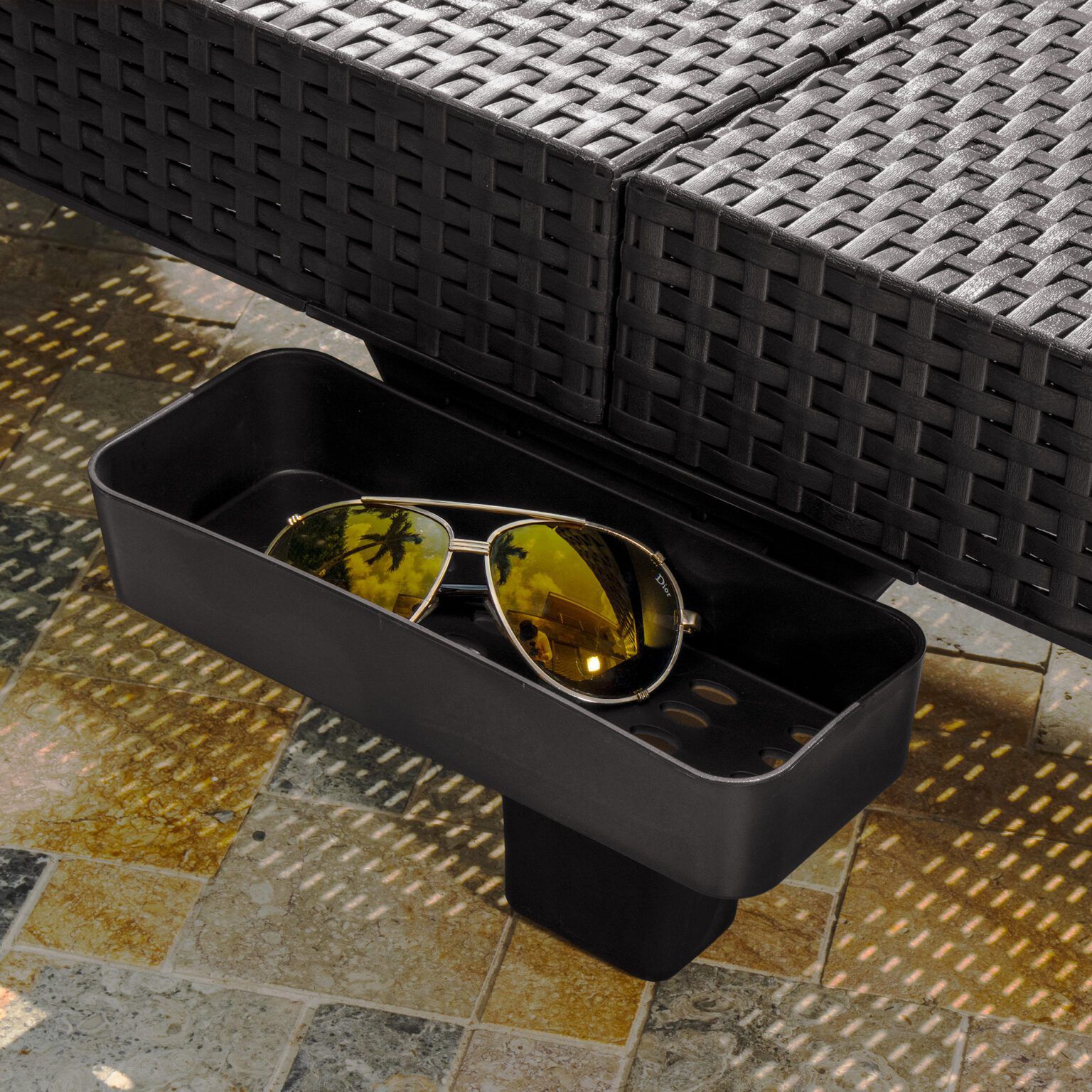 Oferta! Combo 2 Camas Asoleadoras Con Mesa de Centro Rattan