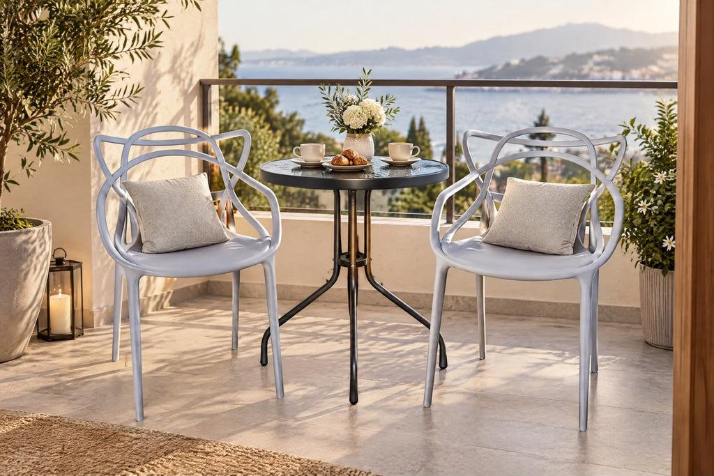 Set Comedor de Balcon - 2 Sillas con Mesa