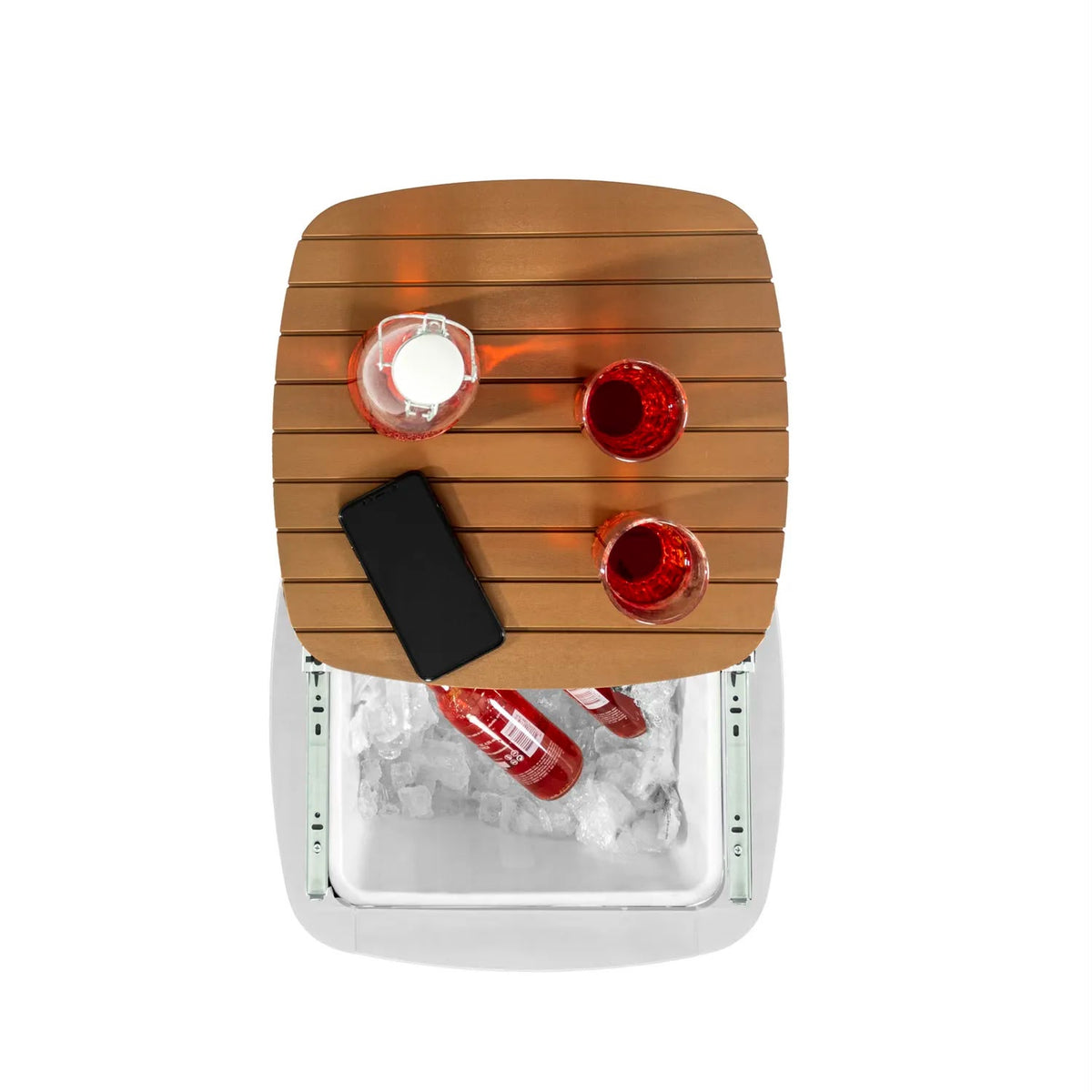Juego - Set Comedor de Balcon - 2 Sillas con Mesa Hielera Cooler