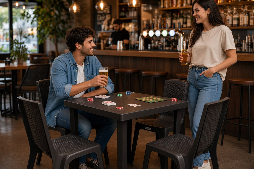 Juego - Comedor Rattan Dummi 4 Sillas Con Mesa
