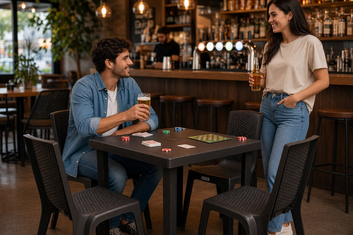 Juego - Comedor Rattan Dummi 4 Sillas Con Mesa