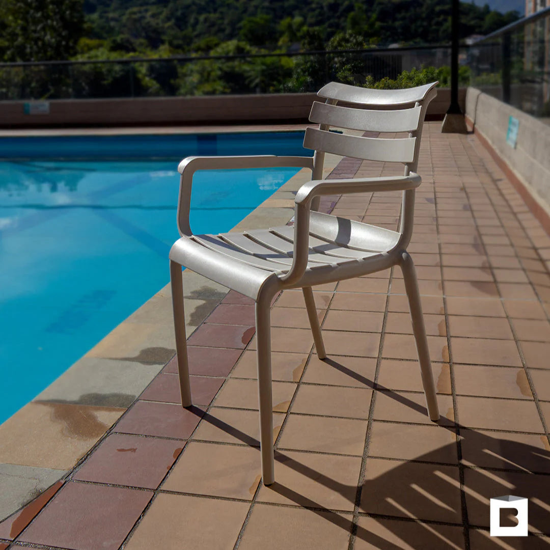 Silla Venecia Con Brazos Para Exterior