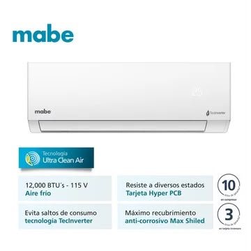 Aire Acondicionado 12.000 BTU - Mabe - Muebles Dummi
