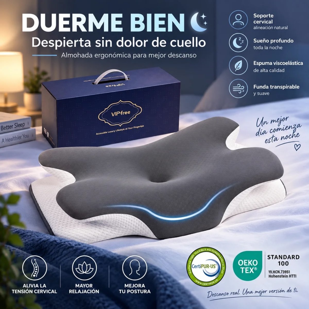 Almohada Cervical Ergonomica - Muebles Dummi
