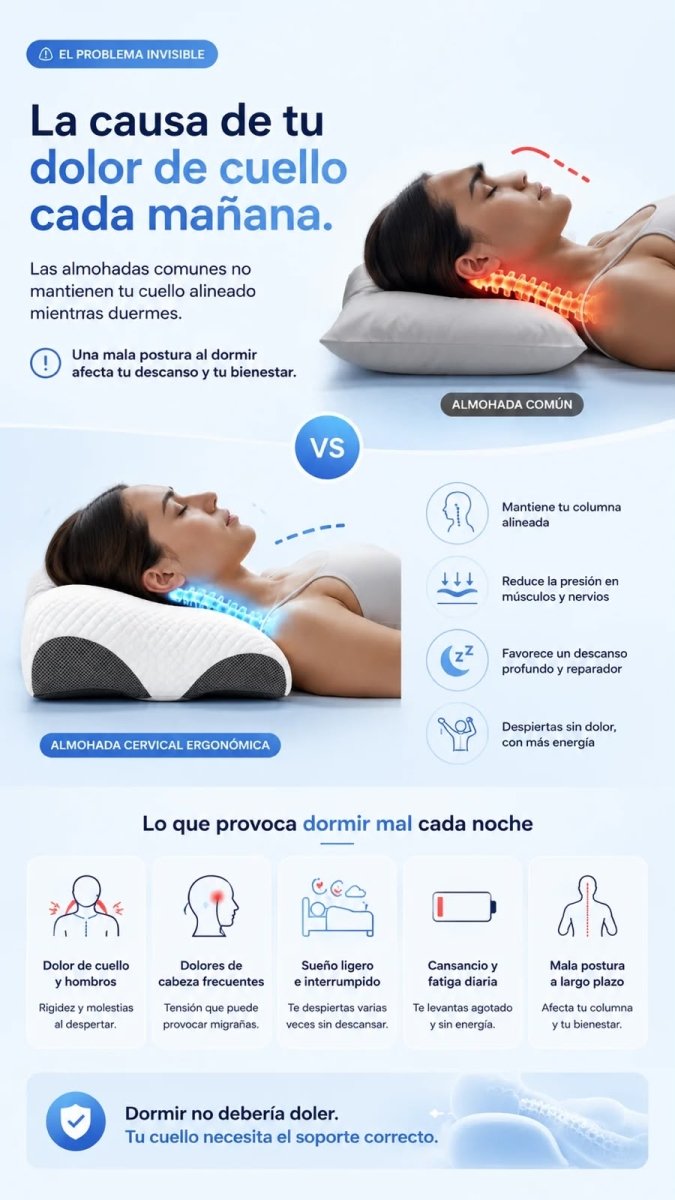 Almohada Cervical Ergonomica - Muebles Dummi