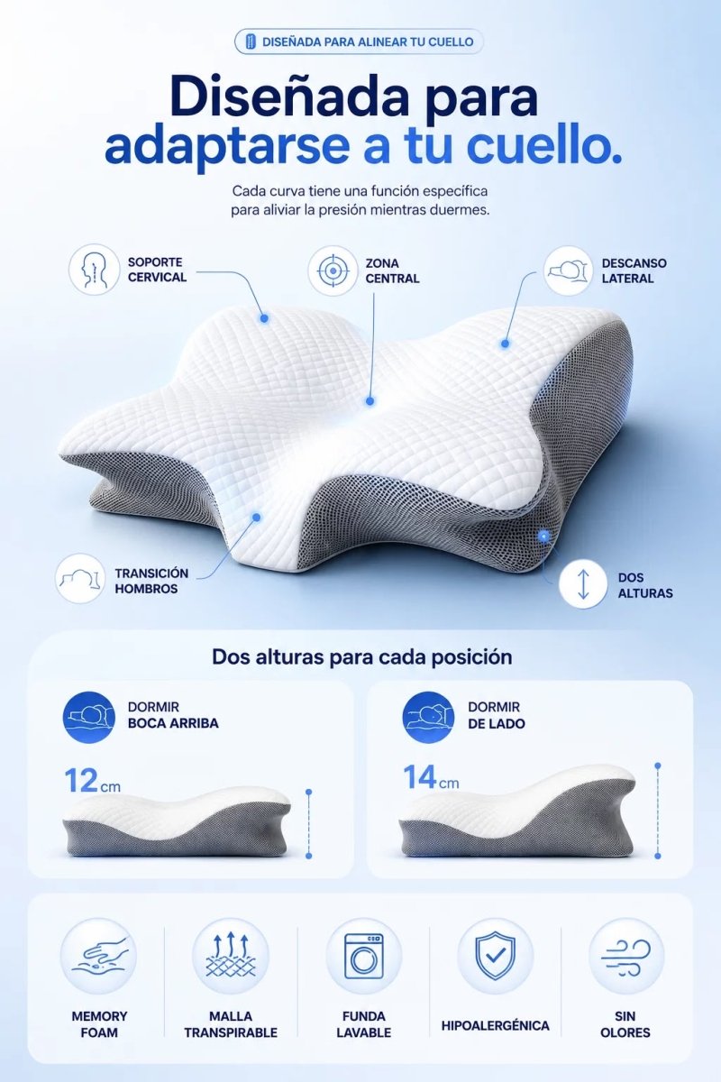 Almohada Cervical Ergonomica - Muebles Dummi