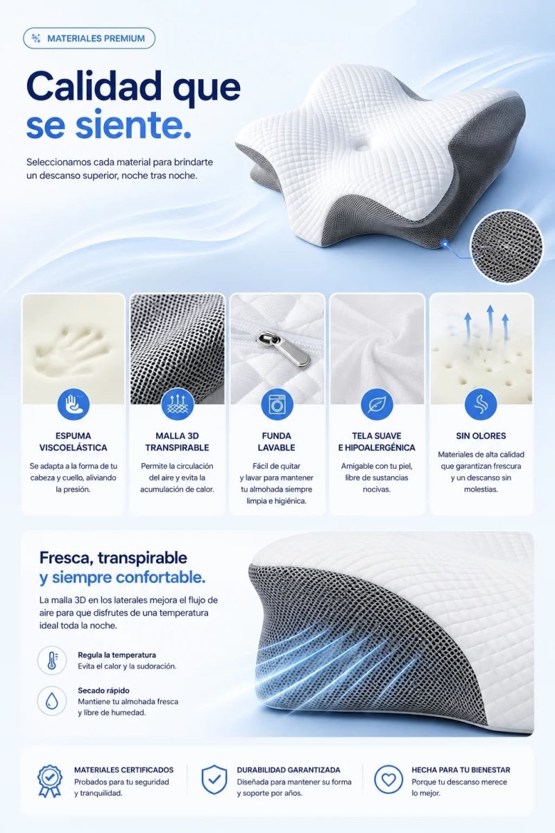 Almohada Cervical Ergonomica - Muebles Dummi