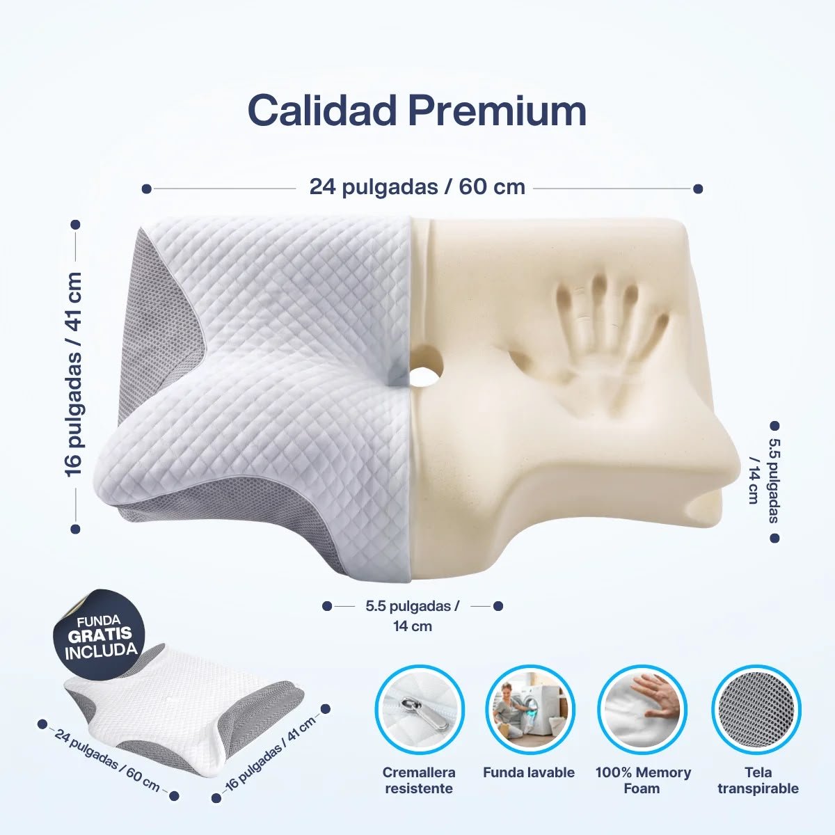 Almohada Cervical Ergonomica - Muebles Dummi