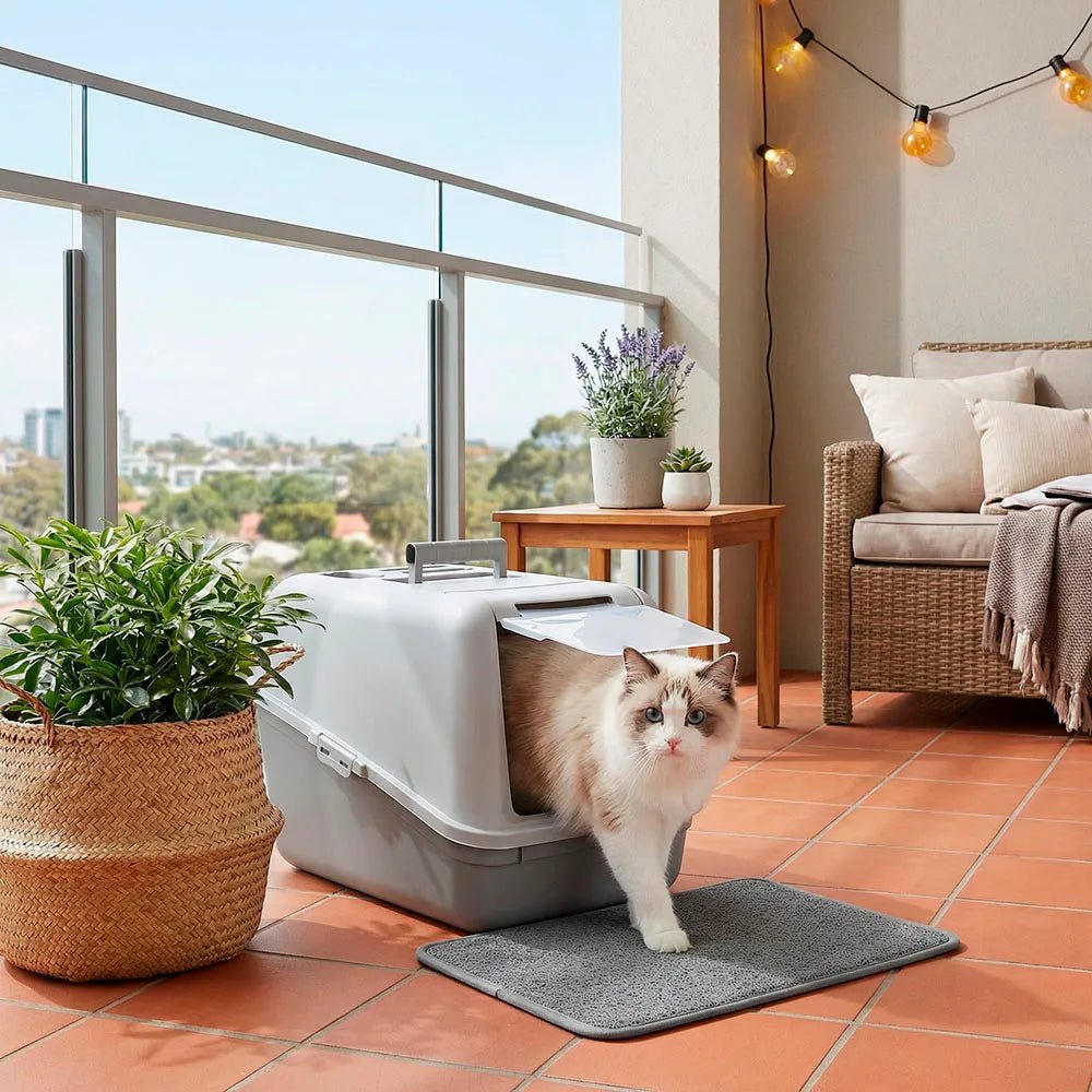 Arenero Para Gato Con Puerta - Rimax - Muebles Dummi