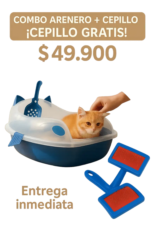 Arenero Premium Con Cepillo Para Gatos - Muebles Dummi