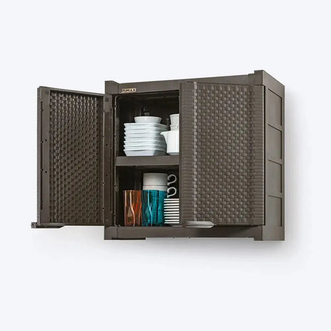 Armario Gabinete Doble Apariencia Rattan - Rimax - Muebles Dummi