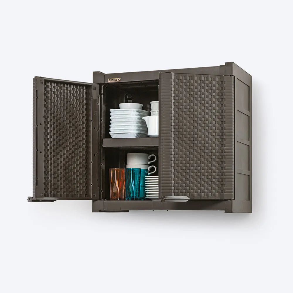Armario Gabinete Doble Apariencia Rattan - Rimax - Muebles Dummi