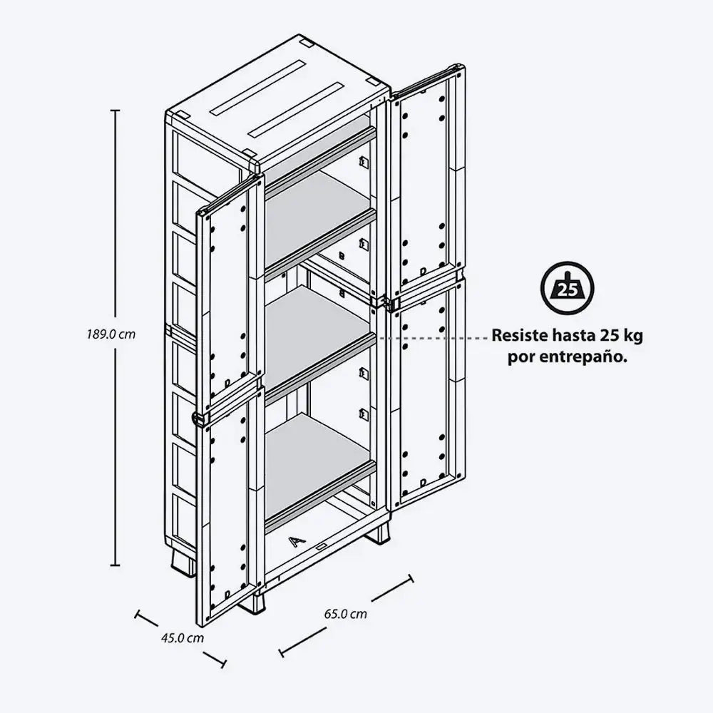 Armario Grande Barú - Rimax - Muebles Dummi