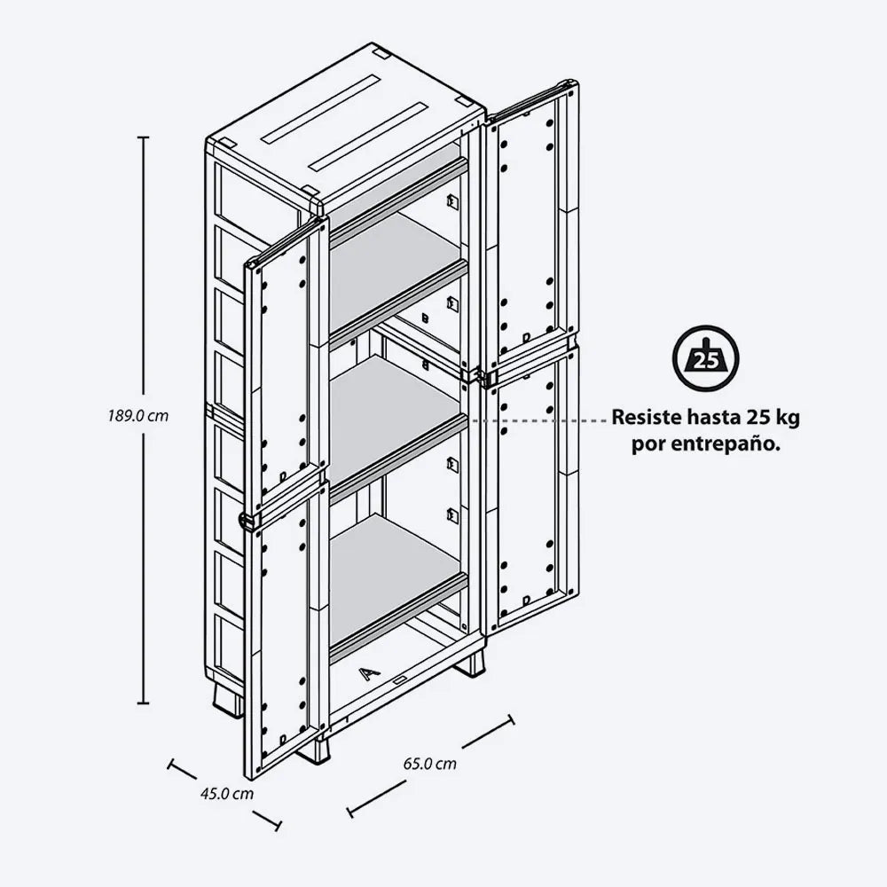 Armario Grande Barú - Rimax - Muebles Dummi