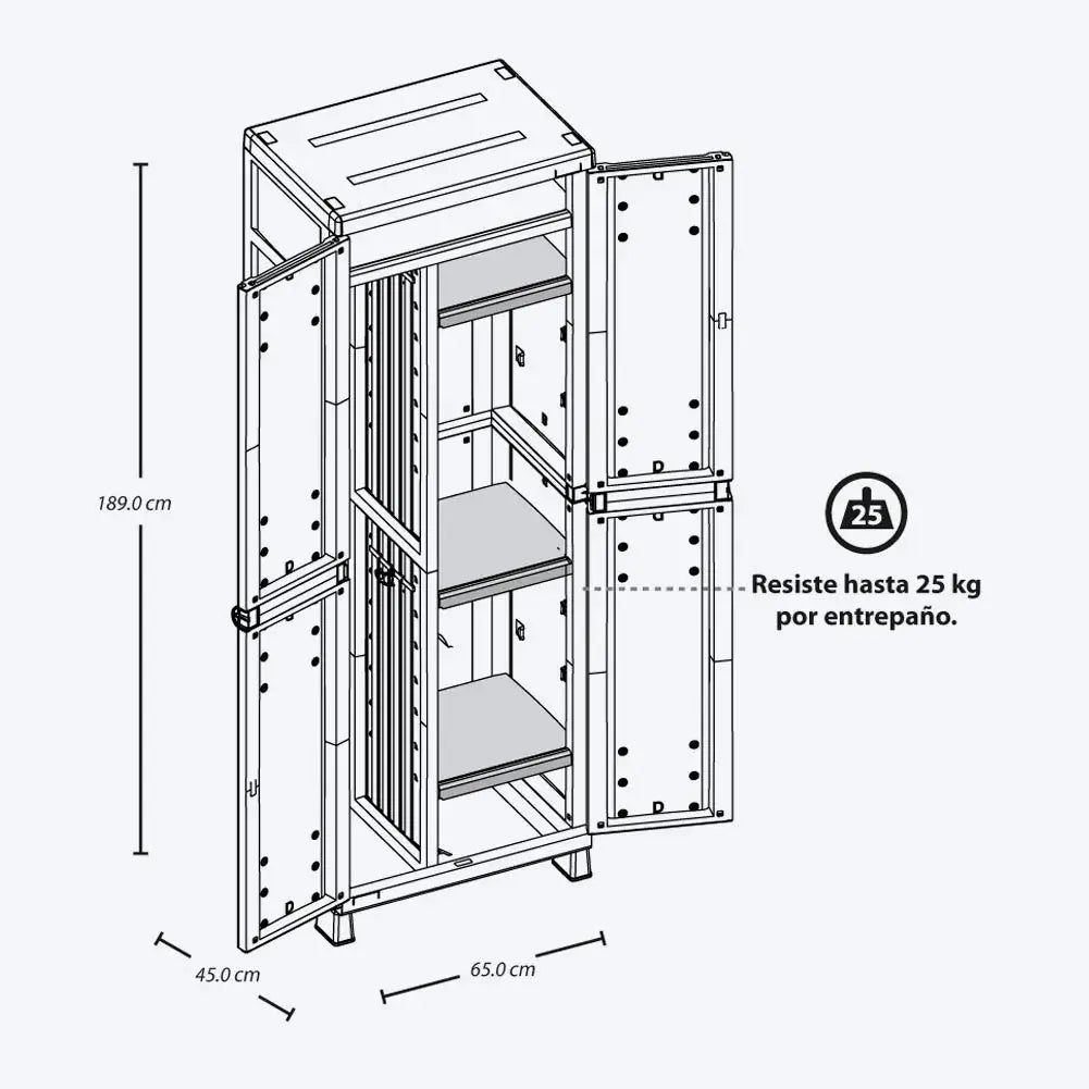 Armario Multiuso Barú - Rimax - Muebles Dummi