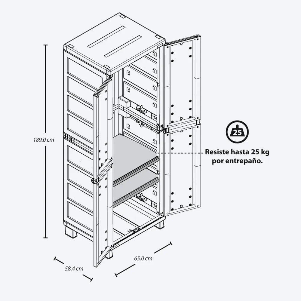 Armario Para Ropa Baru - Rimax - Muebles Dummi