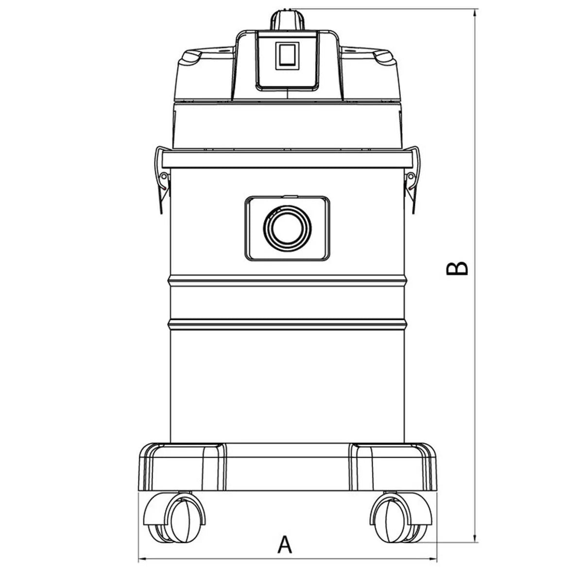 Aspiradora De Sólidos Y Líquidos 220 V 1400 W Tanque En Acero Inoxidable De 30 L Tramontina Pro - Muebles Dummi