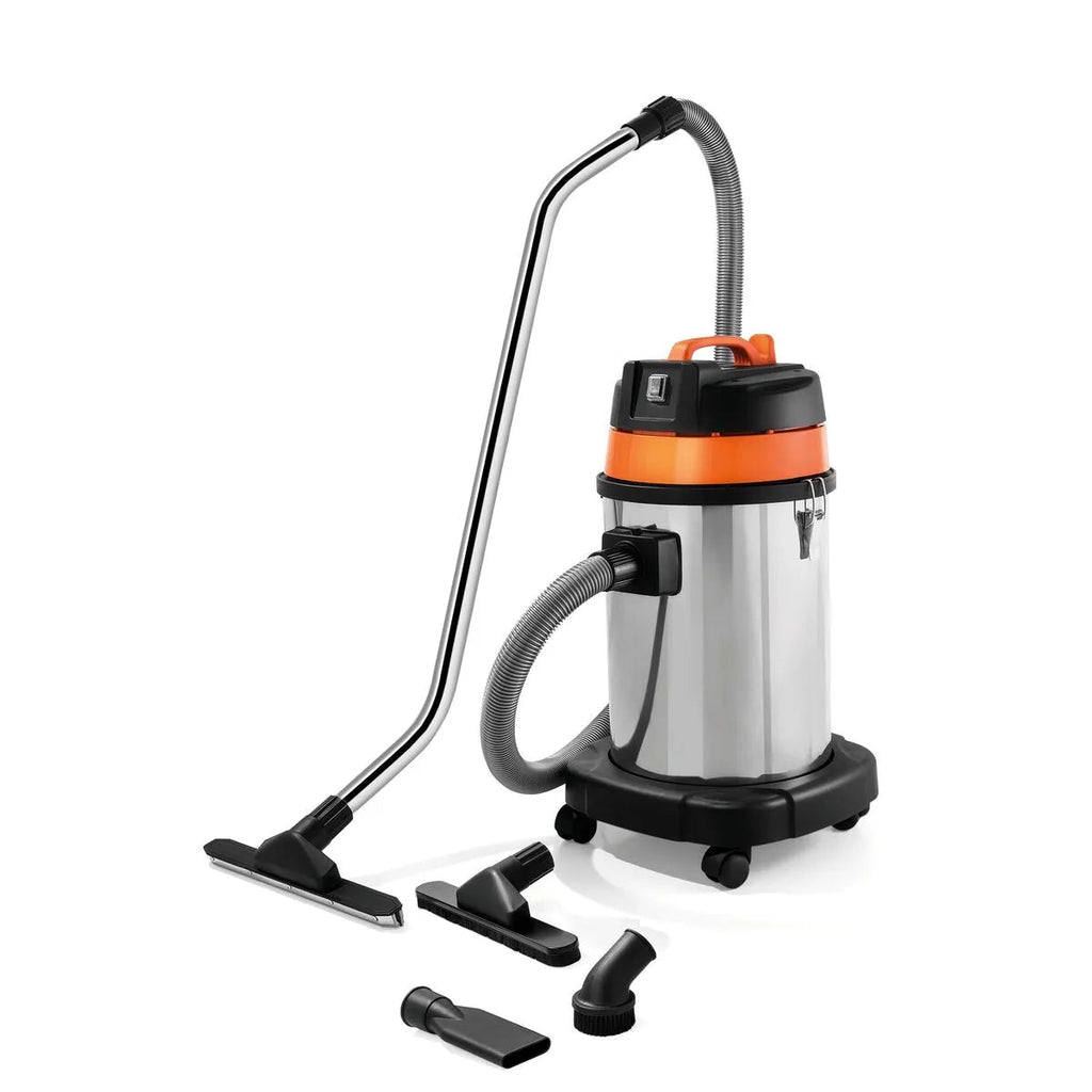 Aspiradora De Sólidos Y Líquidos 220 V 1400 W Tanque En Acero Inoxidable De 30 L Tramontina Pro - Muebles Dummi