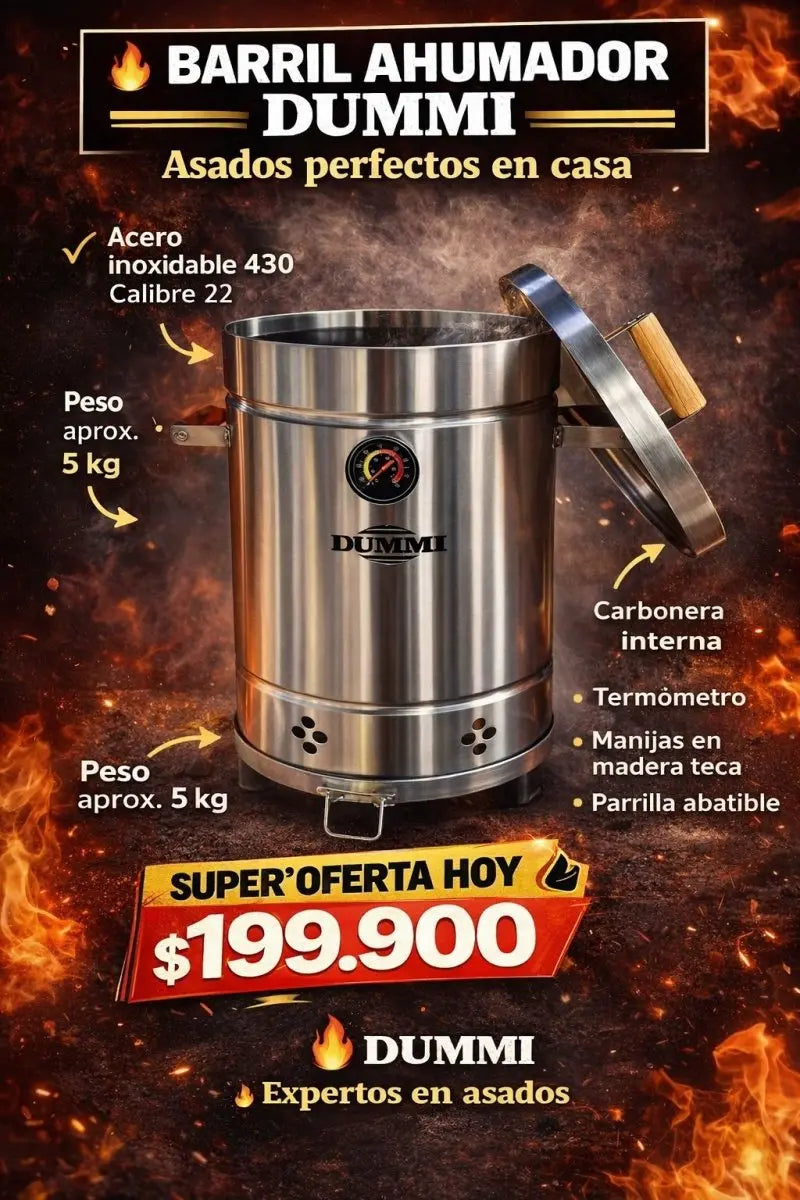 Barril Ahumador - Dummi - 🚨Precio de Lanzamiento🎉 - Muebles Dummi