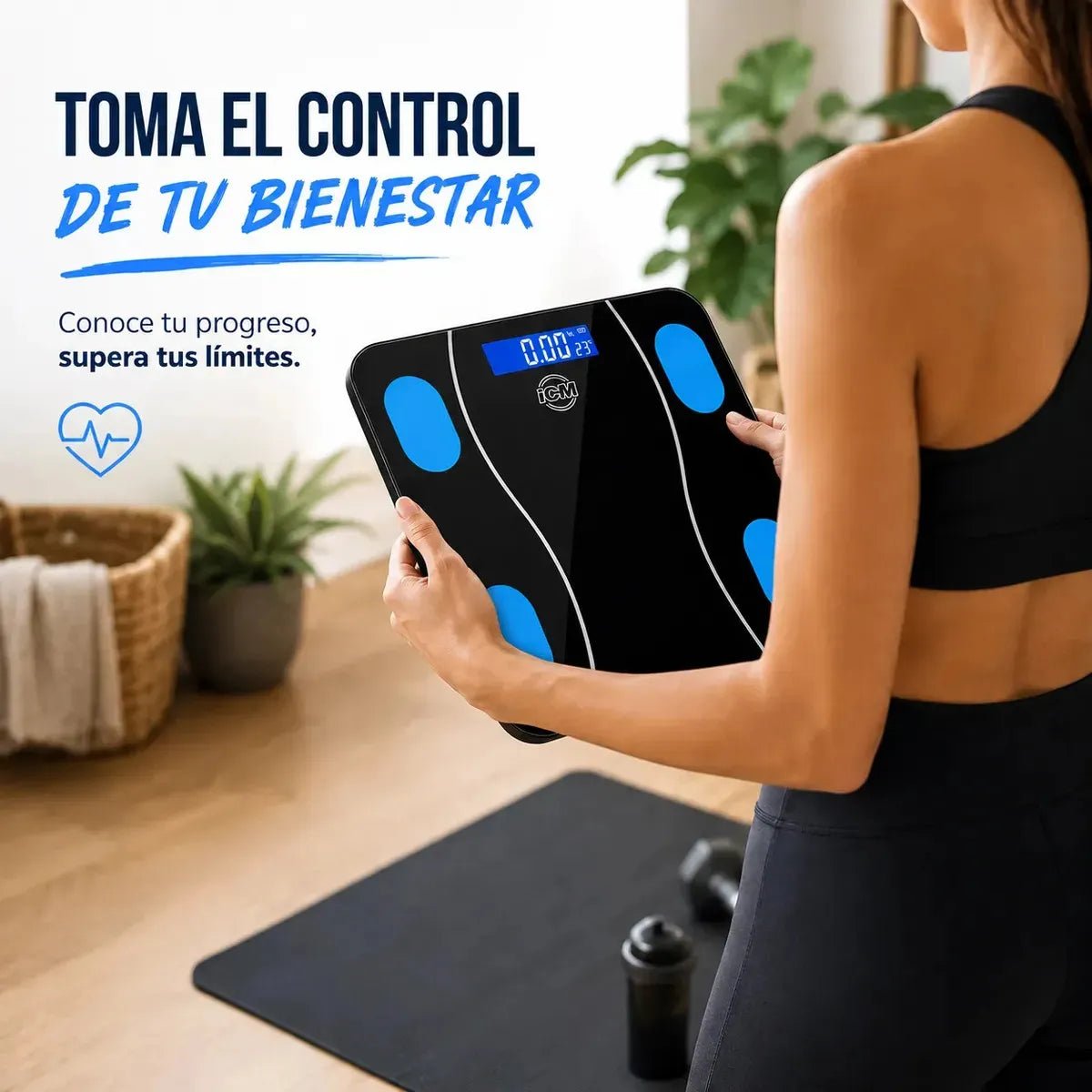 Báscula Inteligente Icm 1 Año Garantía Salud Bienestar Peso - Muebles Dummi