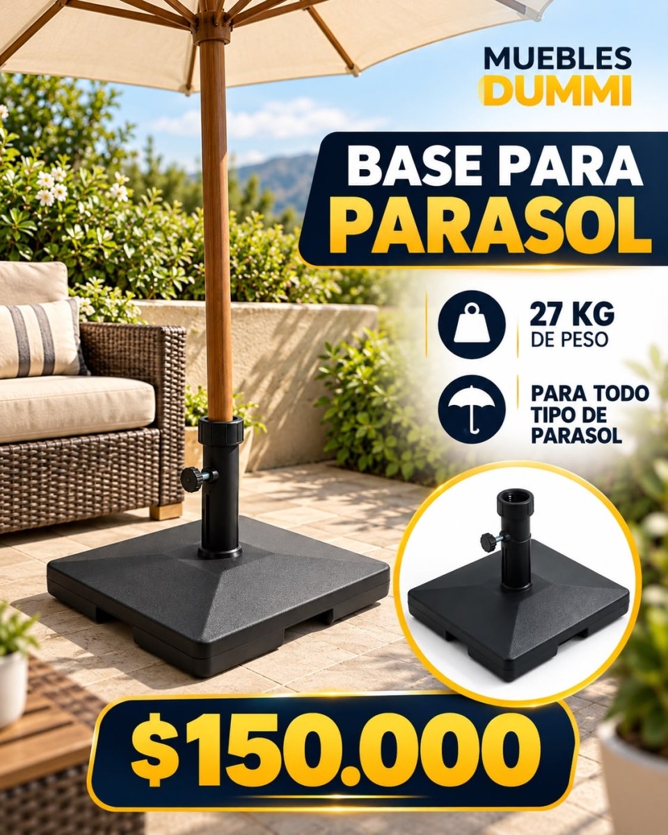 Base Para Parasol Resistente - Muebles Dummi