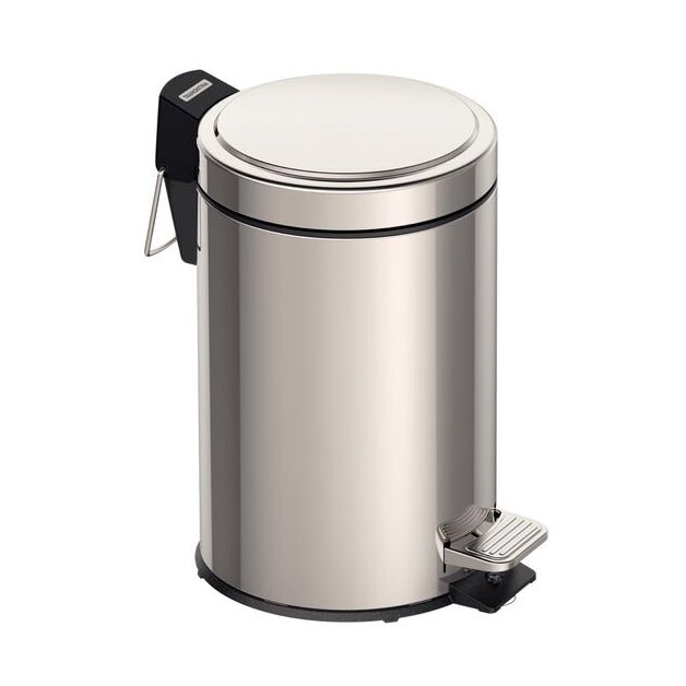 Basurero de acero inoxidable con Pedal Brasil 3 L Tramontina con acabado pulido y cubo plastico interno - Muebles Dummi