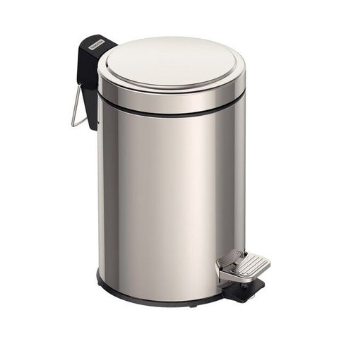 Basurero de acero inoxidable con Pedal Brasil 3 L Tramontina con acabado pulido y cubo plastico interno - Muebles Dummi